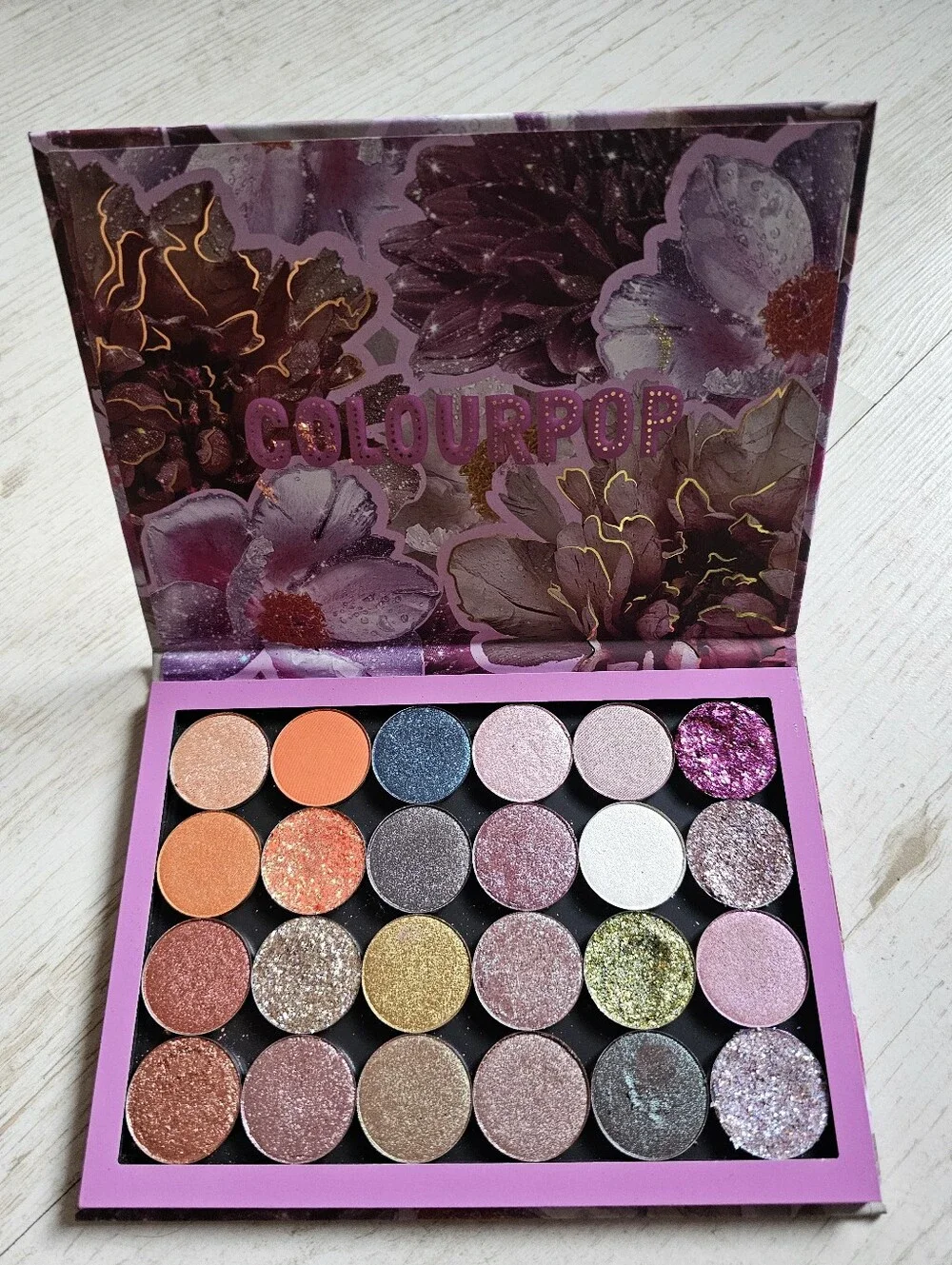 ColourPop 24 Shade Color Eyeshadow Palette — Pink, Purple, Gold (Discontinued)